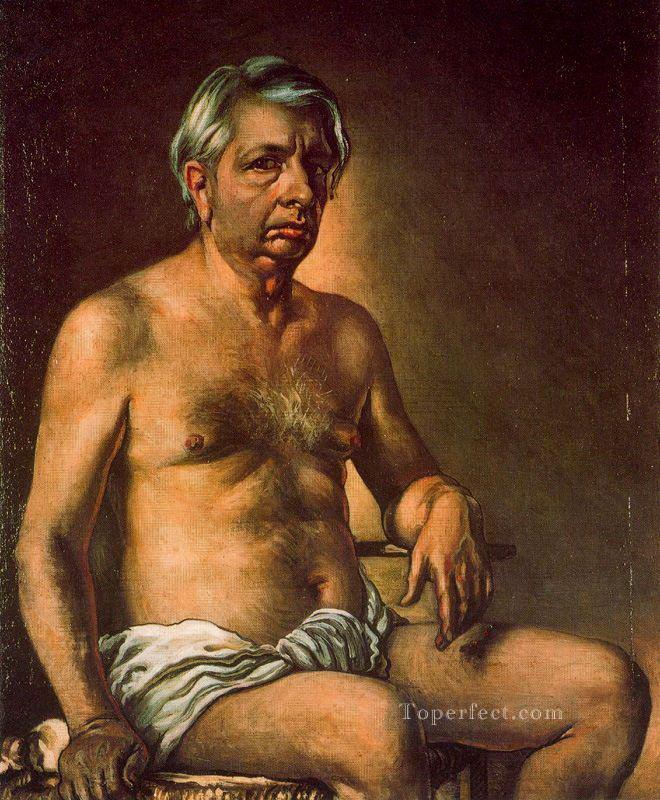 self portrait nude 1945 Giorgio de Chirico Metaphysical surrealism Oil Paintings